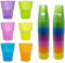 TUNDRA - Lot de 48 GOBELETS COLORÉS en PLASTIQUE RÉUTILISABLES 30 cl à Eau, Biere, Cocktail, Granité - Verres RECYCLABLES Incassables, BPA-Free, Lavables et ÉLASTIQUE pour Fêtes, Anniversaires