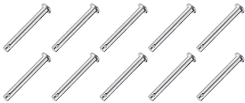 QUARKZMAN 0,23 x 1,97  Forcella Perni x 10pz Piatto Testa Singolo Foro Zincato Acciaio Forcella Perni Fissaggio per Meccanica Riparazione, [Argento Tono]