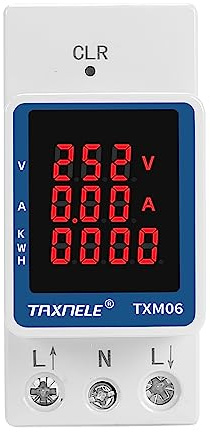 Monitor di energia elettrica monofase CA 80V ~ 270V 100 A Elettricità su guida Din Voltmetro digitale Amperometro Contatore energia kWh Tensione ripristino Monitor corrente Multimetro Tester
