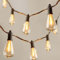 Kawaya Outdoor Festoon Lights Mains Powered 45.7m / 150ft Garden String Lights Waterproof with 73+3pcs LED Bulbs Shatterproof Vintage Dimmable for Outside Fence Terrace Gazebo Wedding Festival
