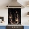 Premium 60 cm x 75cm Champagne Splash Glass 6mm Kitchen Splashback Heat Resistant Toughened Polished Edges - Back Splash Back Coloured Hob Painted Tempered Splashback