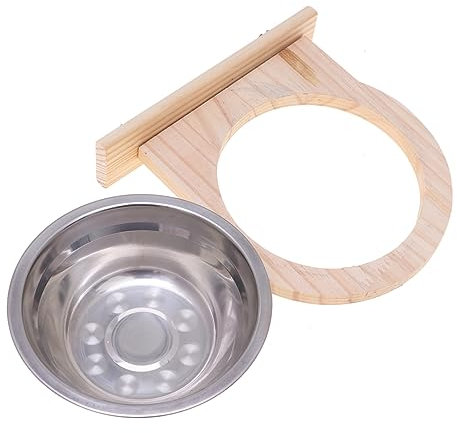 Beaupretty Bird Feeder for Cage Large Food Bowls Stainless Steel Bird Feeding Box Parrot Feeding Case Pet Bowl