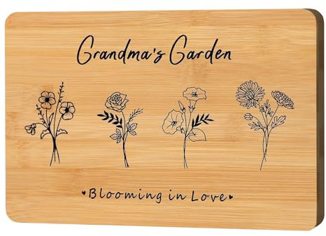 Cadeaux pour la fête des mères, cadeaux d'anniversaire pour grand-mère – Planche à découper en bois – Cadeaux uniques pour la fête des mères de la part des petits-enfants, idées cadeaux pour