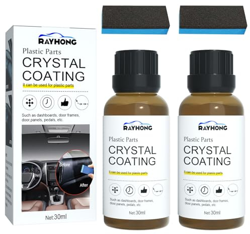 Kunststoffteile Kristalline Beschichtung, 2024 New Crystal Coating Kunststoff, Auto-Kunststoff-Restaurator, Auto-Plastikteile-Renovierungsmittel (2pcs)