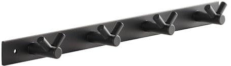 SOTECH Blackline CORA V Hakenleiste 345 mm mit 4 Haken schwarz pulverbeschichtet Garderobenleiste