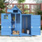 DRIXNO Gerätehaus Gartenschrank Geräteschuppen Geräteschrank, BxT: 118x54 cm, 118 x 54 x 173 cm (BxTxH), wetterfest, Holz, Blau, PVC-Dach (Set, 1 St., 1 x Geräteschrank)