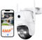 YESYAMO Telecamera Wi-Fi Esterno 4MP, 2.5K Videocamera Sorveglianza con Doppia Lente, PTZ 360°, Visione Notturna, Tracciamento Intelligente, Rilevamento Umano, Audio Bidirezionale, WiFi 2.4/5Ghz