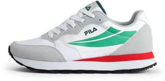FILA HYPERT - Sneaker da Uomo, Colore Bianco Menta, Taglia 44 EU, White Mint FILA Red, 44 EU