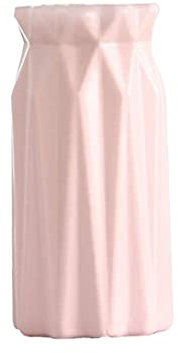 Blumentopf im nordischen Stil aus Keramikimitat, Origami-Vase aus Kunststoff, Flasche, Heimdekoration (Pink)