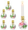 NUPTIO Kerzenständer Stabkerzen mit Trockenblumen Kerzenhalter: 6er Glas Stabkerzenhalter Gold Kerzenhalter Adventskranz Weihnachten Geschenke für Frauen Tischdeko Esstisch Frühling Boho Deko