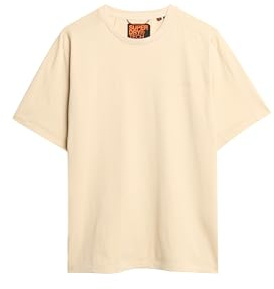 Superdry Herren Tech Relaxed T-Shirt Tapioka Creme Beige L