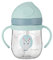 Skeadex Vaso para bebé, vaso con pajita a prueba de fugas 360°, 250 ml, con asas, a prueba de fugas, para bebés y niños (azul)