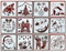Lot de 12 grands pochoirs de peinture de Noël en PET pour travaux manuels, scrapbooking