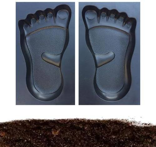 Gießform Pflasterform Schablone Für Beton Menschliche Füße Betonform Gehwegplatten Beton, Wiederverwendbare Linke Rechte Fuß-Form Für Langlebige Wegbereiter, Für Den Garten Im Innenhof