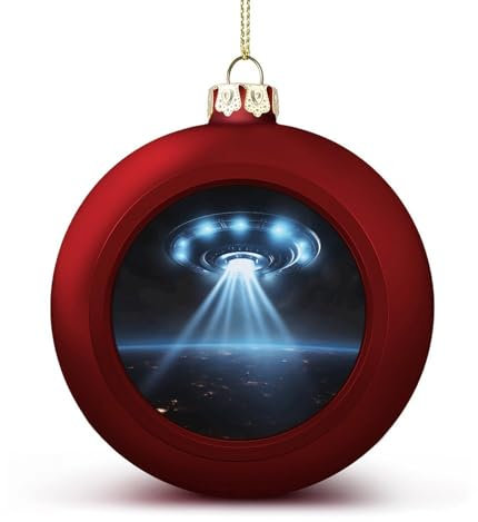 Weihnachtskugeln, UFO Raumschiff Druck Weihnachtsschmuck Weihnachtsbaumschmuck Festliche Ornamente Urlaub Ornamente