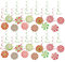 24St Weihnachts Deko Outdoor, Doppelseitig Weihnachts Süßigkeiten Deko Spirale Pfefferminzbonbons Weihnachts Hänge Deko für Draußen Rasen Baum Garten Fenster Türen