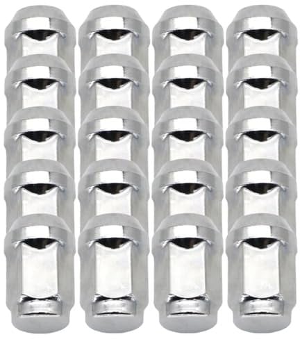 NNBINK Radschrauben Kompatibel Mit Jeep Für Cherokee Für XJ 1984–2013, 20 X Auto-Radmuttern Aus Stahl, 1/2 Zoll -20, 60 Grad Konische Bolzen, 32 Mm Radbolzen Aus Stahl