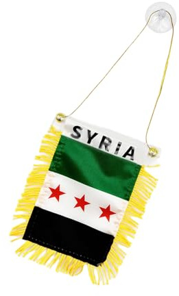 8 X 12 cm Syrien Wimpel Mit Quasten Auto Und Heimdekoration Syrische Kleine Hängende Flaggen Für Nationale Feiern