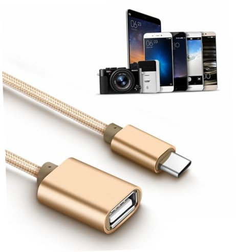 Artibetter Type-c to Usb Adapter Otg Cable for Smartphone Laptop Tablet Superspeed Data Transfer Aluminum Alloy Connector Braided Cable