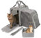 LitaiL Transportbox Katze Katzen Transportboxen, Faltbare Katzentransportbox mit Katzenklo, Transporttasche Katze mit Katzentoiletten, Haustiertragetasche für Kleine Hund, Welpe
