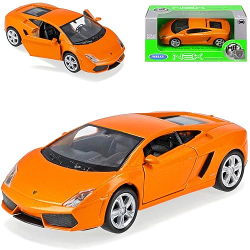 Welly Lamborgihini Gallardo Coupe Orange 2003-2013 ca 1/43 1/36-1/46 Modell Auto mit individiuellem Wunschkennzeichen