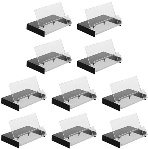 Warmhm 10 Pack Cassette Tape Cases, Clear Plastic Storage Boxes | tape storage box, compact 4.24 x 2.75 x 0.63 in, for audio collections, shelves, desks and travel organisation