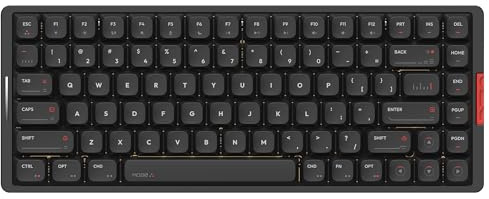 IQUNIX MQ80 Low Profile Mechanical Keyboard, 75% Full Aluminum Case Wireless Keyboard with 2.4G Receiver, Bluetooth and Wired Connection for Mac/Windows (Shadow Black)
