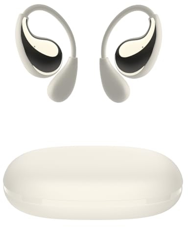 eleror Auriculares Deportivos Bluetooth Snug 10 de oído Abierto-Auriculares Inalámbricos Ultraligeros con Gancho para la Oreja, Ajuste Seguro para Correr y Montar en Bicicleta (Desnuda)