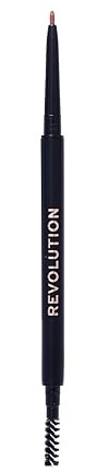 Revolution, Präziser Brauenstift, Auburn, 0.05g | Doppelseitiges, ultrafeines Bleistiftwerkzeug, inklusive Spoolie-Pinsel, vegan & tierversuchsfrei