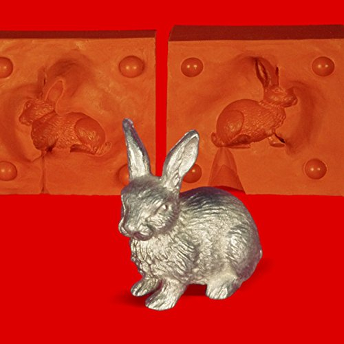 Unbekannt Zinngießform Hase Kaninchen Langohr, 80g Reinzinn