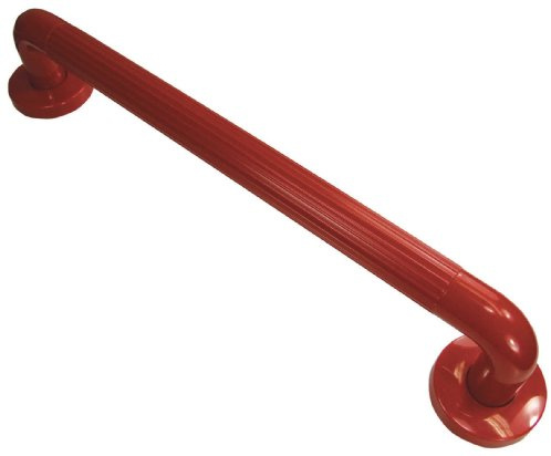 Aidapt Red Safety 600mm (24) Ribbed UPVC Plastic Grab Bar Support Rail Aid