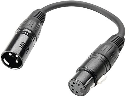 Adam Hall Cables 3 STAR DHM 0020 - Adattatore DMX XLR femmina 5 poli a XLR maschio 3 poli 0,2 m