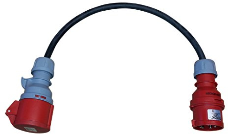 Kober-Elektrotechnik Adapterleitung Phasenwender 16A, ca 0,5m Kabel Titanex H07RN-F5G 2,5mm²