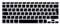 Russische/Deutsche Silikon Abdeckung für MacBook: Pro Retina 13''/15'' + Air 13 bis Mitte 2016 - A1369, A1466 + Wireless-Tastatur, mit EU Enter-Taste | Russian/German Silicon Cover - SCHWARZ
