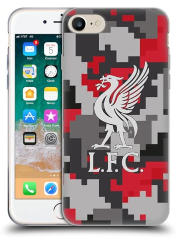 Head Case Designs Officially Licensed Liverpool Football Club Club Colours Digital Camouflage Soft Gel Case Compatible With Apple iPhone 7/8 / SE 2020 & 2022
