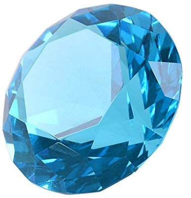 LONGWIN Briefbeschwerer mit Kristalldiamanten, 80 mm, für Zuhause, Veranstaltungsort, Dekoration, einfarbig, Aquamarinblau