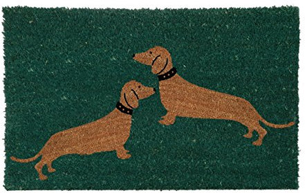 Prime Homewares Doormats 60 x 40cm Various Design Coir Doormat (Twin Sausage Dog Doormat)