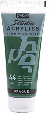 Pébéo 837044 Studio Acrylique Tube Vert de Hooker 100 ml