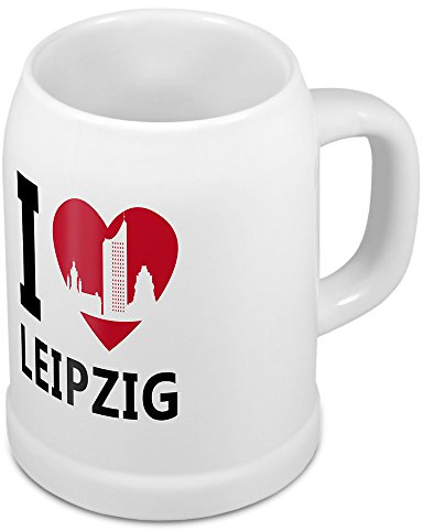 digital print Bierkrug mit Stadtnamen Leipzig - Design stilvollem I Love Leipzig - Städte-Tasse, Becher, Maßkrug