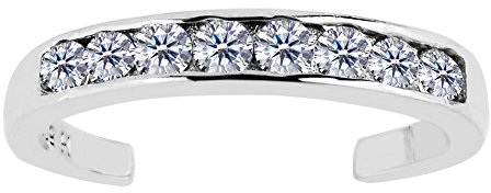 Zehenring Sterling-Silber 925 Zirkonia verstellbar