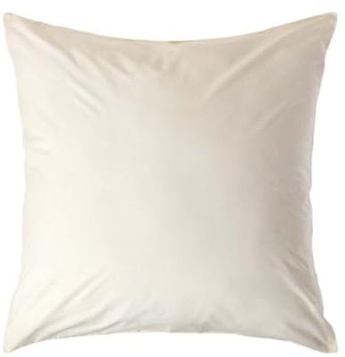 HOMESCAPES Cream Pure Egyptian Cotton Euro Size Pillowcase 40 x 40 cm 200 TC 400 Thread Count Percale Equivalent Pillow Case with Zip