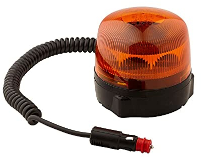 HELLA 2XD 012 878-021 LED-Blitz-Kennleuchte - RotaLED - 12/24V - gelb - Anbau/Magnetbefestigung - Kabel: 600mm - Stecker: DIN ISO 4165