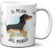 Planetacase Taza el Mejor teckel del Mundo Regalo Original Taza Perro Salchicha Ceramica 330 mL