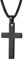PROSTEEL Men Crucifix Chains Necklace Solid Black Cross Necklace 26 inch Long Christian Gifts