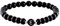 Kim Johanson Partner Perlenarmband mit Buchstabe aus Onyx Stein für Pärchen I Naturstein Freundschaftsarmband in Schwarz I Geschenk für Paare mit Gravur I Für Frauen und Männer inkl. Schmuckbeutel (E)