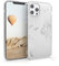 kwmobile Hülle kompatibel mit Apple iPhone 12 / iPhone 12 Pro - Handyhülle Silikon Case - Travel Flugzeug Silber Transparent