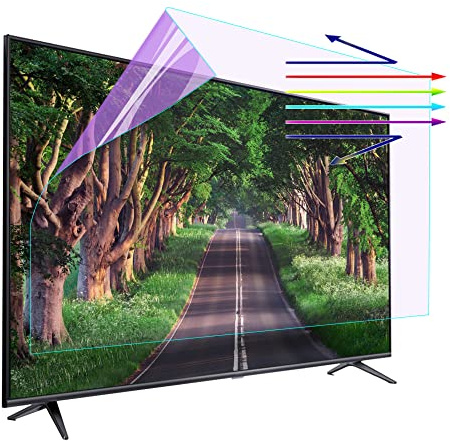 49-65 TV-Bildschirmschutz, Matt, entspiegelt Anti-Myopie-Filterfolie, Blockieren Sie schädliches blaues Licht, für LCD-, LED-, 4k-OLED- und QLED-HDTV / 55in 1211x682mm