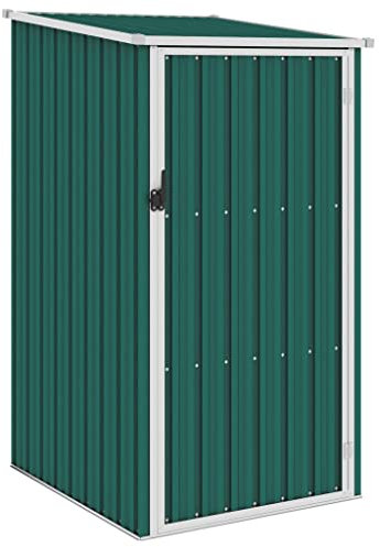 INLIFE Cobertizo para electrodomésticos, color verde, 87 x 98 x 159 cm, acero galvanizado