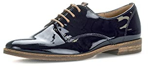 Gabor Damen Businessschuhe, Frauen Schnürschuhe,Moderate Mehrweite (G),Halbschuhe,klassisch,elegant,Schnuerer,Nightblue/Peanut,43 EU / 9 UK