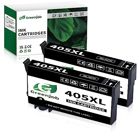 Greenjob 405XL Schwarz für Epson 405 XL Druckerpatronen Kompatibel mit Epson Workforce Pro WF-3820 WF-3825 WF-4820 WF-4825 WF-4830 WF-7310 WF-7830 WF-7835 WF-7840 (3 Schwarz)
